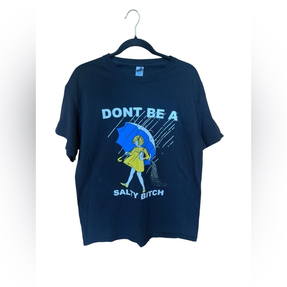 Men’s Gildan Don’t Be A Salty B Black Short Sleeve Graphic T Shirt Sz Large